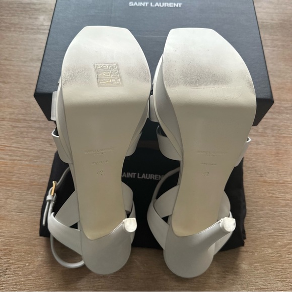 Saint Laurent White 105mm Platform Tributes 42 - Picture 5 of 7